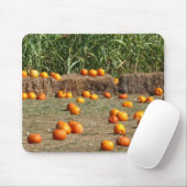 Pumpkins, Corn en Hay Autumn Fotografie Muismat (Met muis)