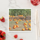 Pumpkins, Corn en Hay Autumn Fotografie Servet (Insitu)