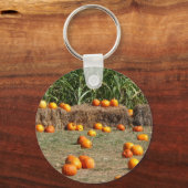 Pumpkins, Corn en Hay Autumn Fotografie Sleutelhanger (Voorkant)