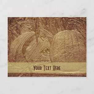 Pumpkins Cornstalks Autumn  Briefkaart