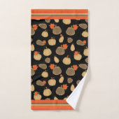 Pumpkins Cream Oranje Harvest-patroon Bad Handdoek (Handdoek)