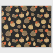 Pumpkins Cream Oranje Harvest-patroon Cadeaupapier (Vlak)
