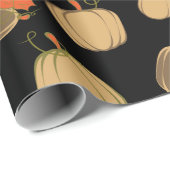 Pumpkins Cream Oranje Harvest-patroon Cadeaupapier (Rol Hoek)