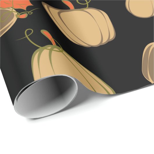 Pumpkins Cream Oranje Harvest-patroon Cadeaupapier (Rol Hoek)