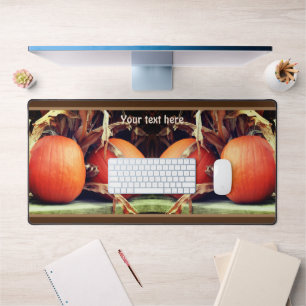 Pumpkins Dried Corn Stalks Autumn Personalized Bureaumat