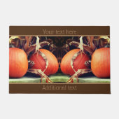 Pumpkins Dried Corn Stalks Autumn Personalized Deurmat (Voorkant)