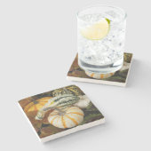 Pumpkins en Squash Stilleven Foto Stenen Onderzetter (Zijkant)