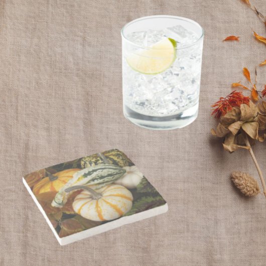 Pumpkins en Squash Stilleven Foto Stenen Onderzetter