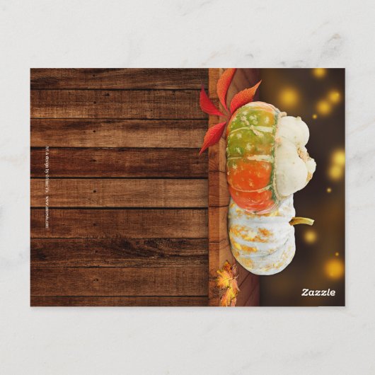 Pumpkins Fall Wedding of Thanksgiving Menu (Achterkant)