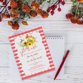 Pumpkins Falling in Love Fall Wedding Invitation Briefkaart