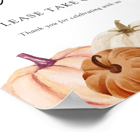 Pumpkins Favors Sign Poster (Hoek)