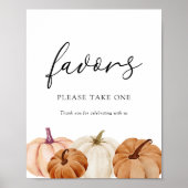 Pumpkins Favors Sign Poster (Voorkant)
