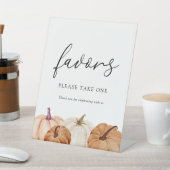 Pumpkins Favors Sign Reclamebord Met Voetstuk (Insitu)