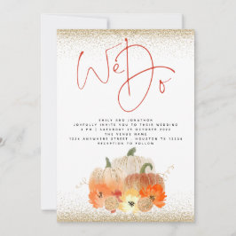 Pumpkins Florals Gold Glitter We doen een Script W Kaart