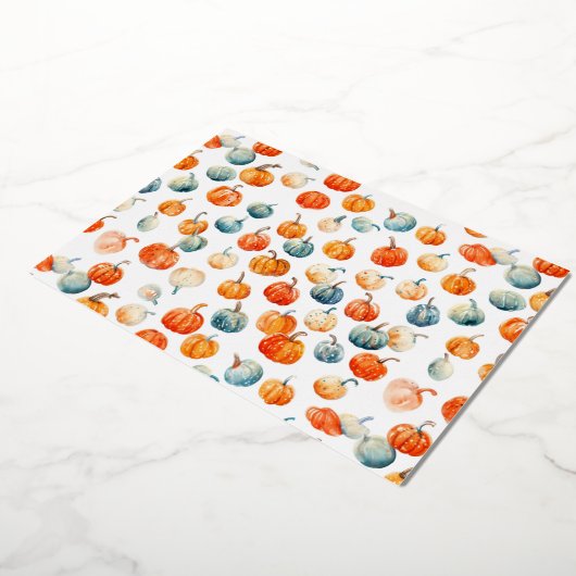 Pumpkins Folie Invitation Folie Uitnodiging (Gedraaid)