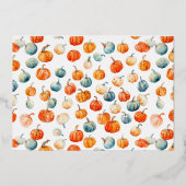 Pumpkins Folie Invitation Uitnodiging (Voorkant)