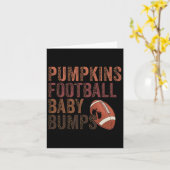 Pumpkins Footbyll Byby Herfst Hallo Kaart (Gele Bloem)