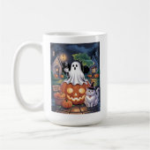 Pumpkins For Sale & Caffeine Ghost With Cat Mug Koffiemok (Links)