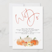 Pumpkins Glitter We doen QR Code Weddenschap Kaart (Voorkant)