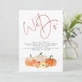 Pumpkins Glitter We doen QR Code Weddenschap Kaart (Staand voorkant)