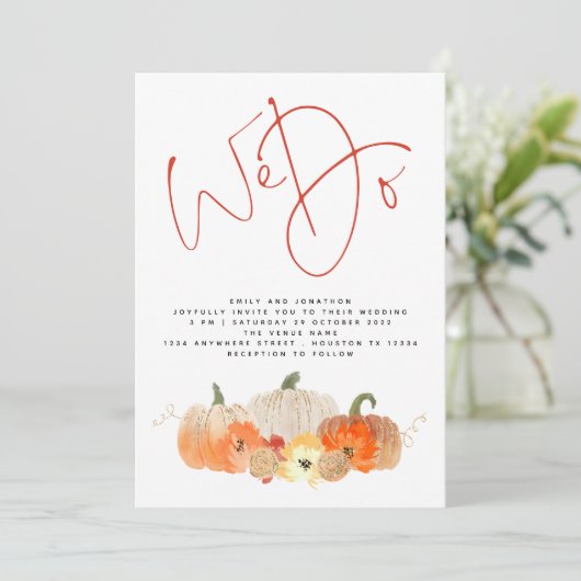 Pumpkins Glitter We doen QR Code Weddenschap Kaart (Staand voorkant)