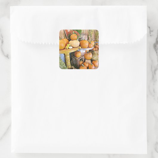 Pumpkins Halloween Autumn Stand Stickers (Tas)