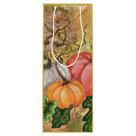 Pumpkins Halloween Gift Bag - Schilderen Wijn Cadeautas (Achterkant)