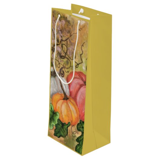 Pumpkins Halloween Gift Bag - Schilderen Wijn Cadeautas (Achterkant Gekanteld)