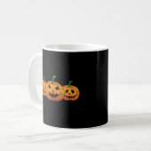 Pumpkins Halloween Jack O Lantern Spooky Koffiemok (Voorkant links)