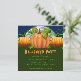 Pumpkins Halloween Party Invitation Kaart