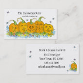 Pumpkins Halloween Spiders Autumn Herfst Visitekaartje (Voorkant / Achterkant)