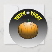 Pumpkins Halloween Trick or treat Party Kaart (Achterkant)
