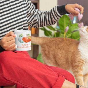 Pumpkins Happy Friendsgiving, verbrande oranje her Koffiemok