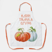 Pumpkins Happy Thanksgiving verbrande oranje herfs Schort (Voorkant)