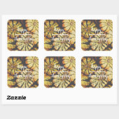 Pumpkins Happy Thanksgiving Vierkante Sticker (Vel)