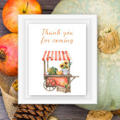 Pumpkins herfst baby shower - dank u poster