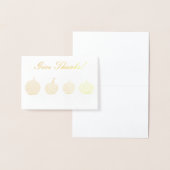 Pumpkins Modern geeft Bedankt Folie Thanksgiving Folie Kaarten (Display)