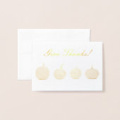 Pumpkins Modern geeft Bedankt Folie Thanksgiving Folie Kaarten (Voorkant met envelop)