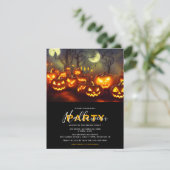 Pumpkins & Moons Halloween Party Kaart (Staand voorkant)