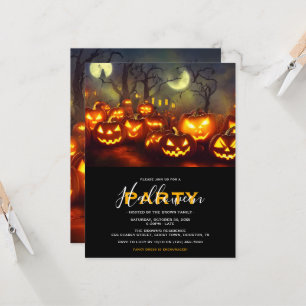 Pumpkins & Moons Halloween Party Kaart