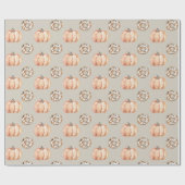 Pumpkins n Donuts Schattige Patroon Cadeaupapier (Vlak)