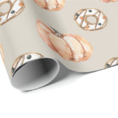 Pumpkins n Donuts Schattige Patroon Cadeaupapier (Rol Hoek)