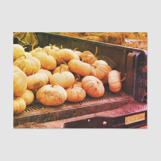 Pumpkins on Pickup Truck Herfst  ontkoppeling Tissuepapier (Voorkant)