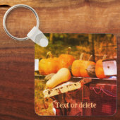 Pumpkins on Truck Natuur - Gepersonaliseerd Sleutelhanger (Voorkant)