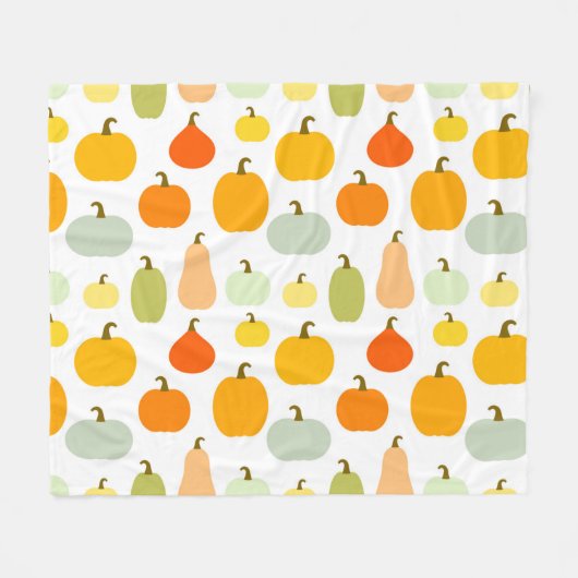 Pumpkins-raatpatroon Fleece Deken (Voorkant (Horizontaal))