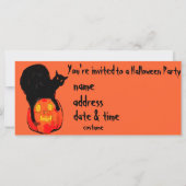 Pumpkins Rampage Halloween Party Invitation Kaart (Achterkant)