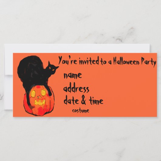Pumpkins Rampage Halloween Party Invitation Kaart (Achterkant)