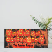 Pumpkins Rampage Halloween Party Invitation Kaart (Staand voorkant)
