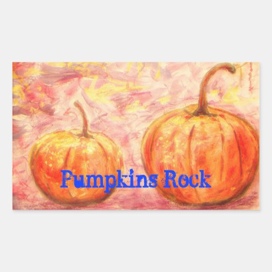 Pumpkins Rock Rechthoekige Sticker (Voorkant)