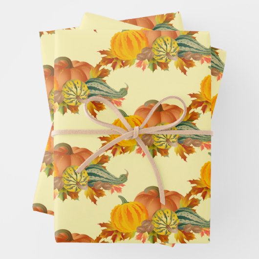 Pumpkins Seamless Pattern Inpakpapier Vel (In situ)